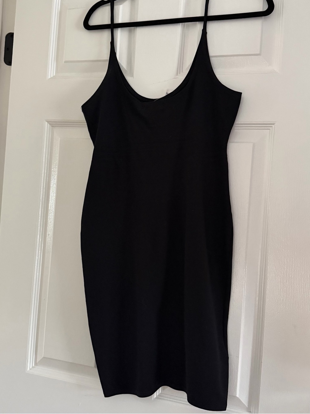 NWT Classic Black Slip Dress with Spaghetti Straps